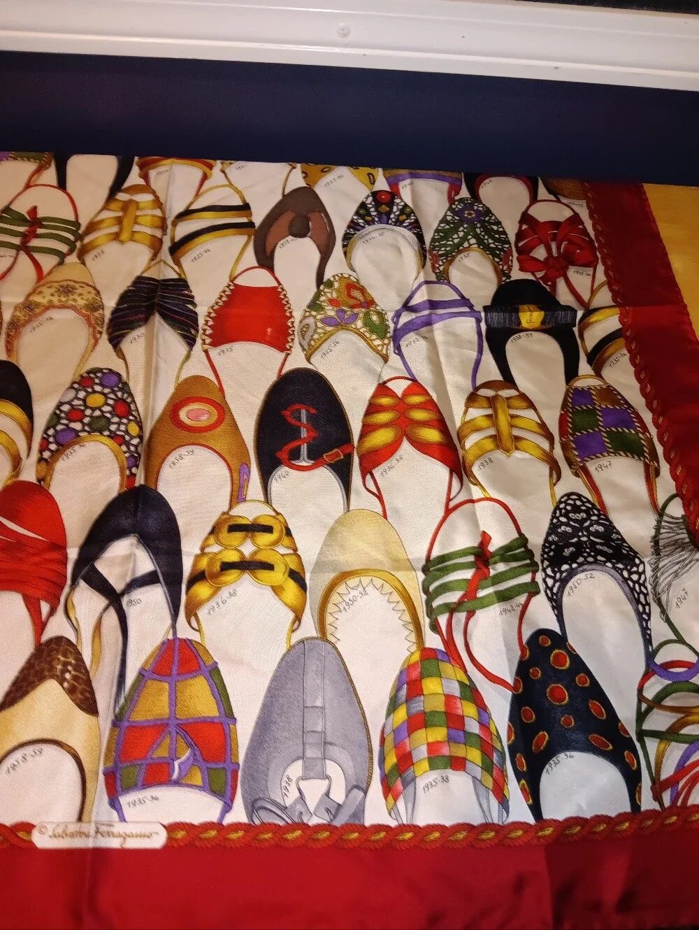 Salvatore Ferragamo Shoes Motif Silk Scarf